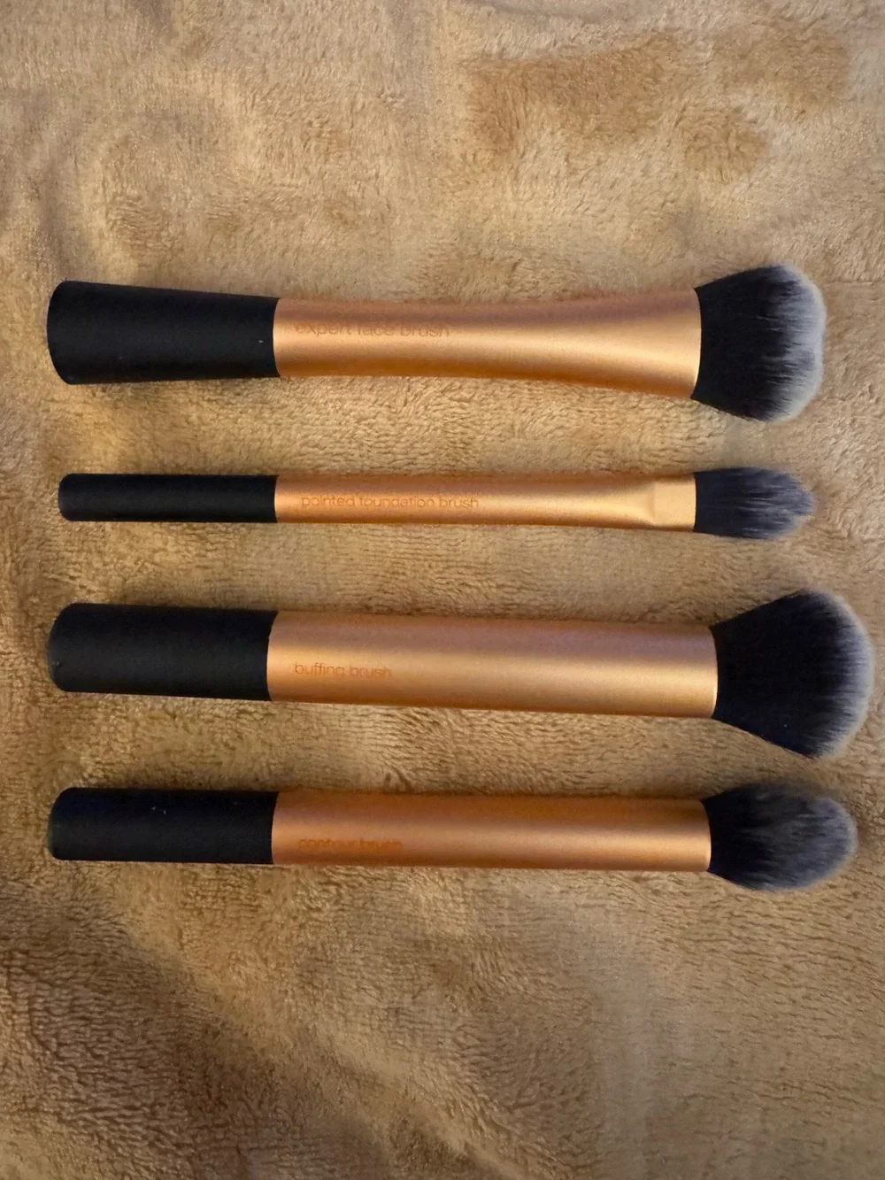 Real Techniques Copper and Black 4-Piece Makeup Brush Set